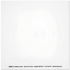 Tonar ytterlommer for 12" LP-plater, 125 micron PP-plast, 25 stk