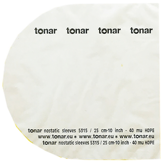 Tonar Nostatic innerlomme for harpiksplater/grammofonplater – 10″ – 50 stk