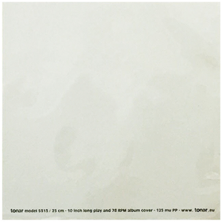 Tonar ytterlommer for 10" plater, 125 micron PP-plast, 25 stk