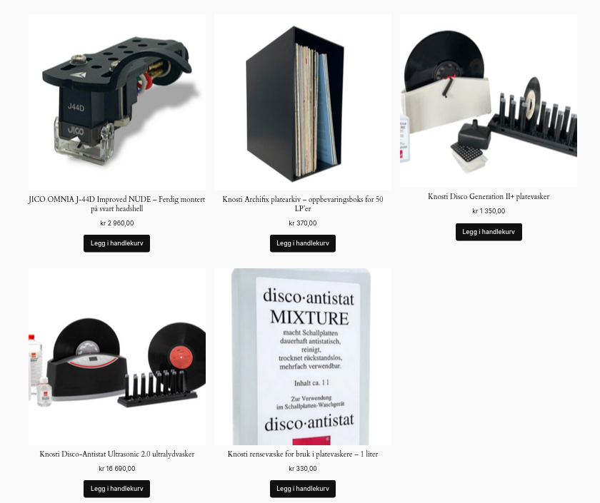 Påskefest og introduksjonspriser på tilbehør til platespillere