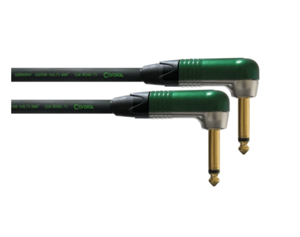 Kabel, instrument, 6,35mm jack M-M, 0,15m