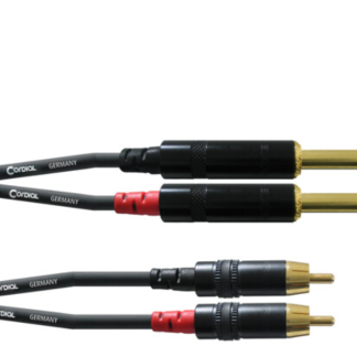 Kabel, audio, 6,35mm jack M - RCA M, dual 3m