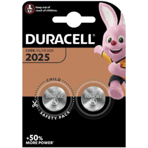 Batteri, CR2025, Lithium knappcelle, 2pk, Duracell