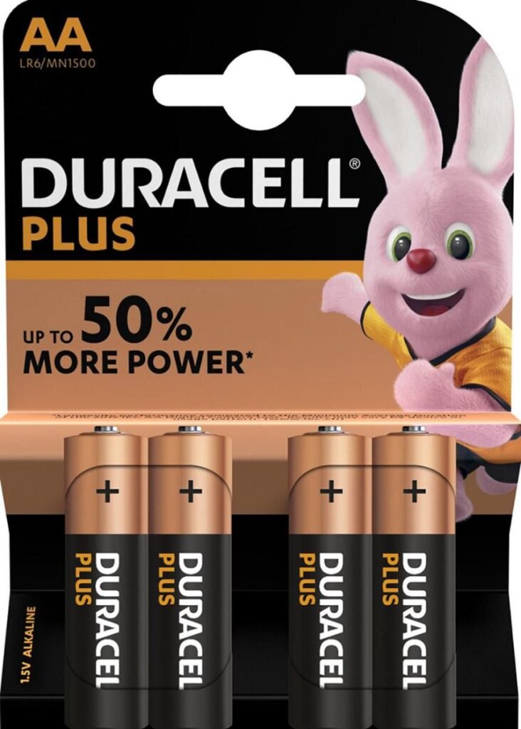 Batteri, LR06, AA, 4pk, Duracell