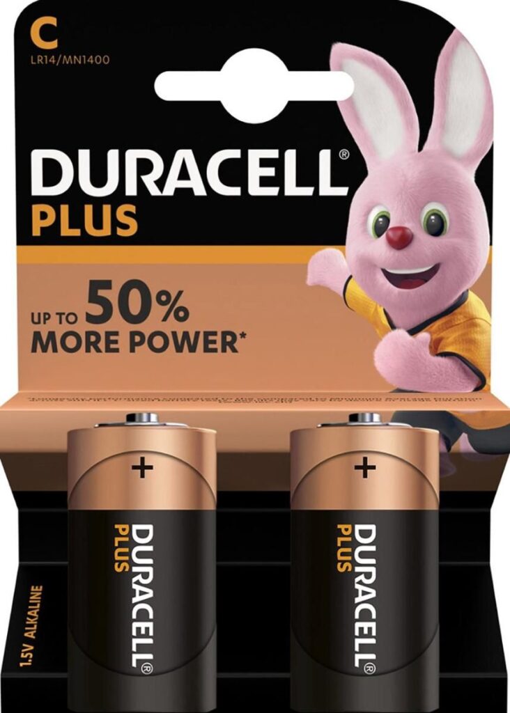 Batteri, LR14, C "babybatteri", 2pk, Duracell