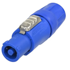 Plugg, høyttaler, Powercon, Neutrik, blå