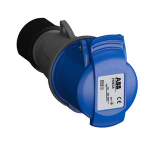 Støpsel, rundstift skjøtekontakt, 3P hunn, blå, 230V, 16A, IP44, 216EC