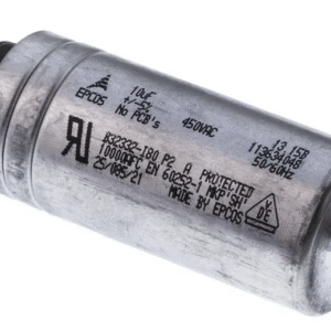 Driftskondensator, 10uF, 450V, bolt og stift, 30x68 mm