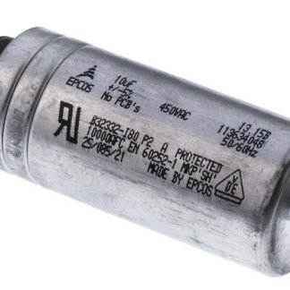 Driftskondensator, 10uF, 450V, bolt og stift, 30x68 mm
