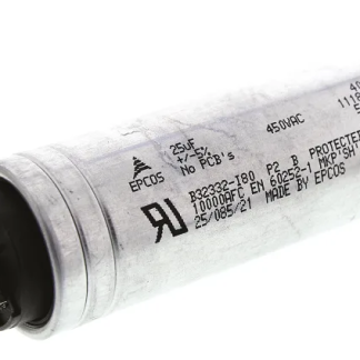 Driftskondensator, 25uF, 450V, bolt og stift, 35x93 mm