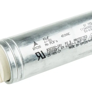 Driftskondensator, 40uF, 450V, bolt og stift, 40x103 mm