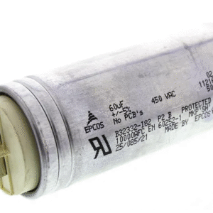 Driftskondensator, 60uF, 450V, bolt og stift, 45x103 mm