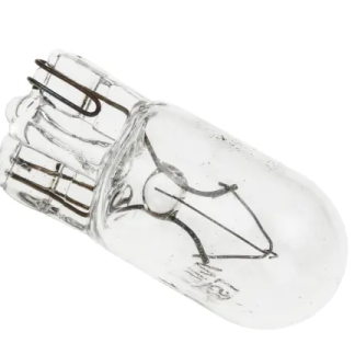 Lampe, glødepære, filament, wedge, 12V, 5W