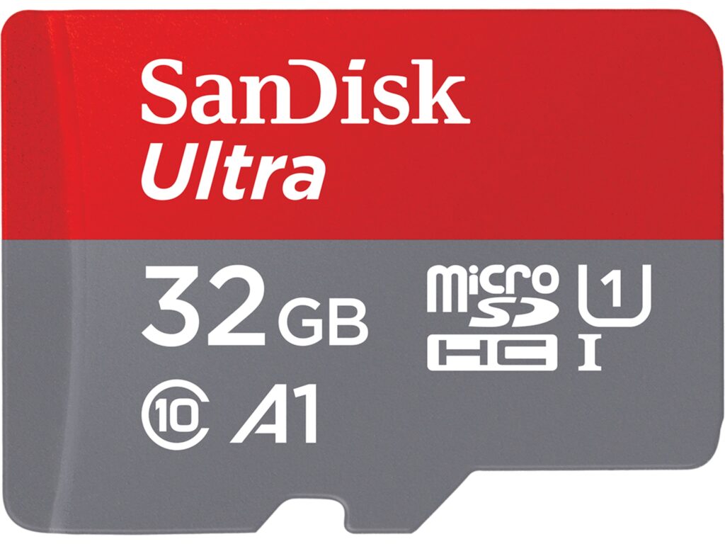 Minnekort, microSDHC, 32GB + adapter, SanDisk Ultra