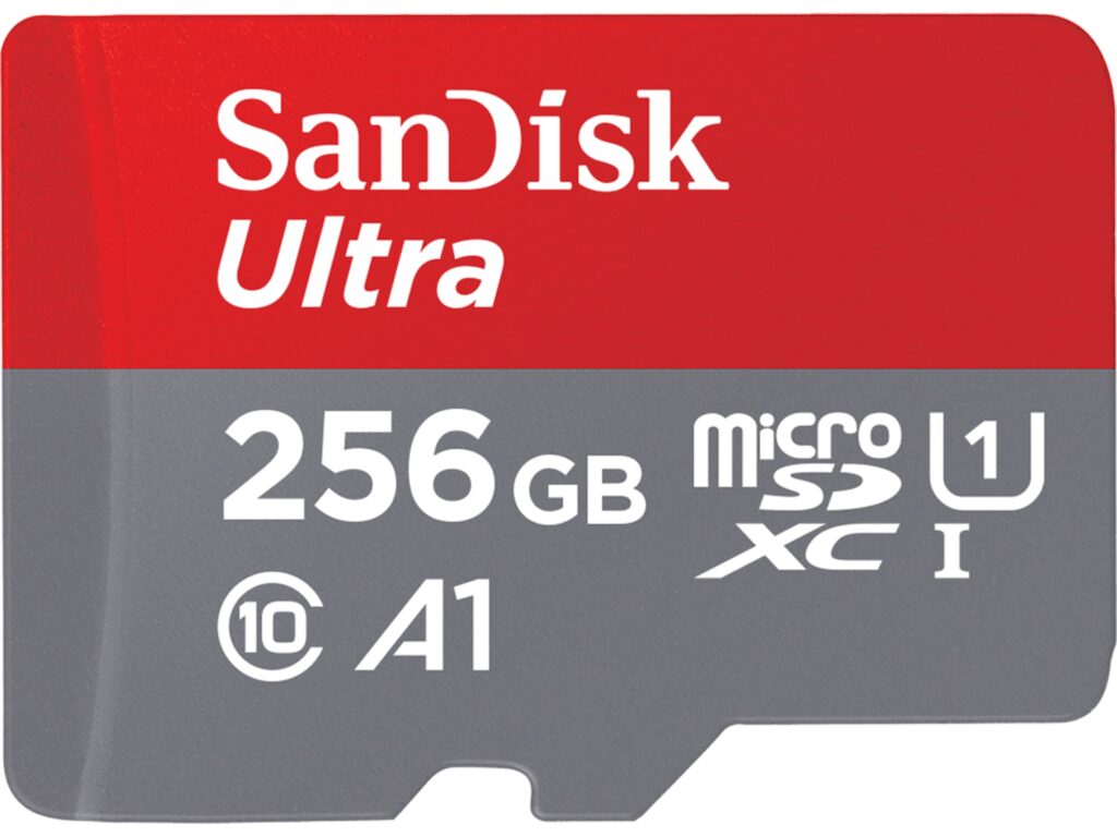 Minnekort, microSDHC, 256GB + adapter, SanDisk Ultra