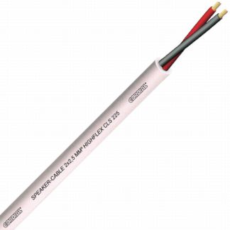 Kabel, audio, CLS 225, 2x2,5mm2, hvit, Cordial