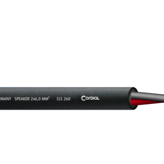 Kabel, audio, CLS 260, 2x6mm2, svart, Cordial