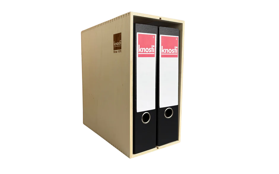 Knosti Archifix-Box Woodline platearkiv - oppbevaringsboks for ca 50 LPer - Bilde 4